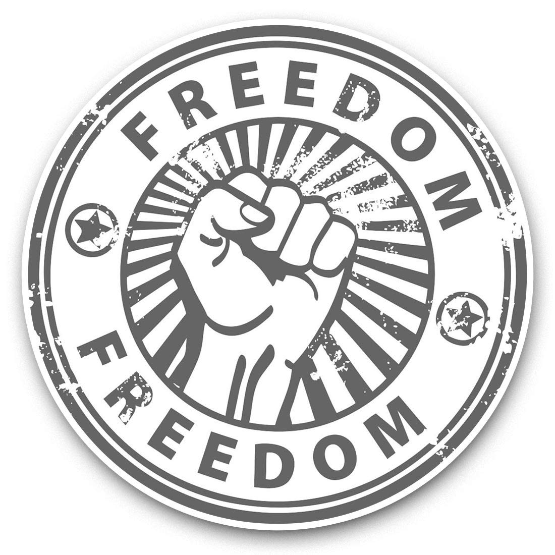 Destination Vinyl Ltd Bw Amazing Freedom Free Symbol 40667 2 X 15Cm Vinyl Stickers - Amazing Freedom Free Symbol Decals 40667