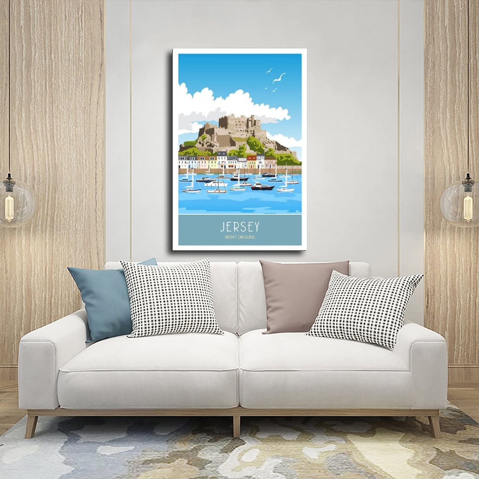 Tirage Argentique Vintage Jersey La Collette Channel Islands Circa 1900 - Format 9x12 Cm