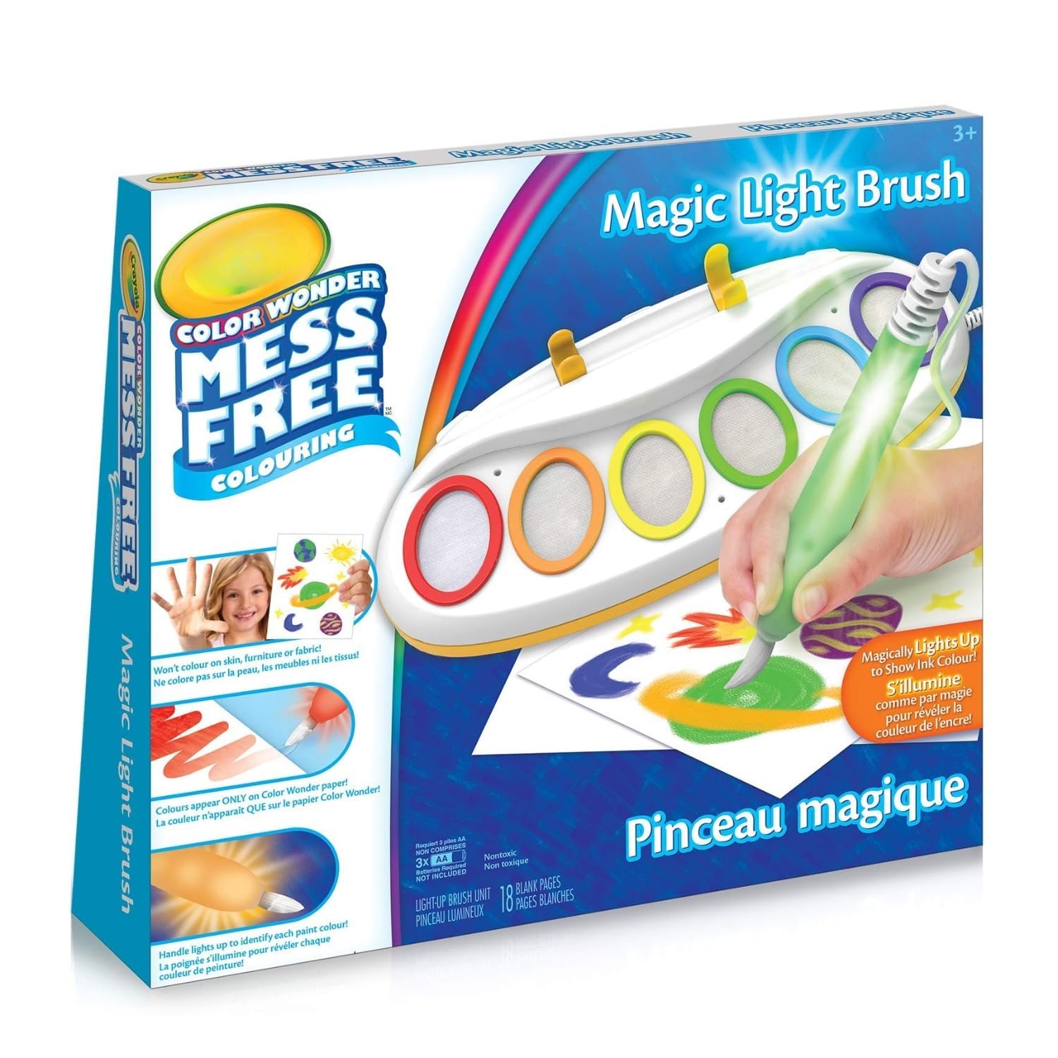 Color Wonder Mess Free Magic Light Brush Multicolor Ink No Spill Painting Pen for Kids Reusable Magic Drawing Brush Toy Safe & Creative Art Activity Set-image-21