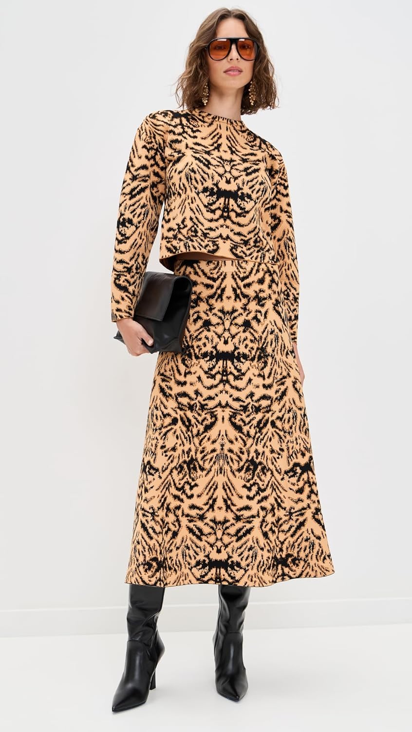 Ulla Johnson Women's Cade Jacquard Knit Long Sleeve Pullover - Image 5