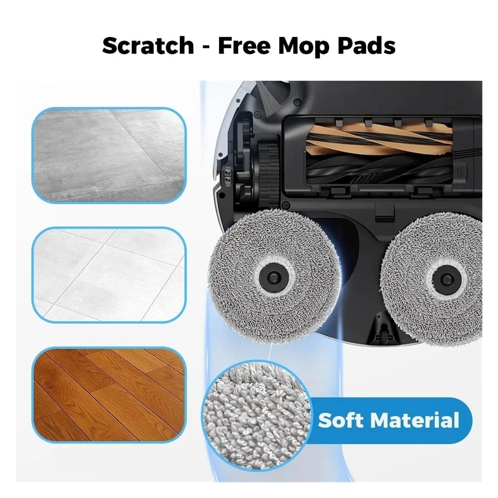 Panno for Scopa, Compatibile con Xiaomi, Robot aspirapolvere for X10 X20 Max, Compatibile con Dreame, Parti L20 Ultra L30 Ultra L10s PRO Ultra X40 Ultra(H)