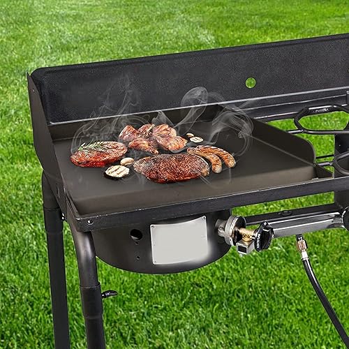 Miniatura 40 de Uniflasy Plancha reversible de hierro fundido para parrilla superior para estufa de 16 7/8 pulgadas, sartén plana, placa de plancha de hierro