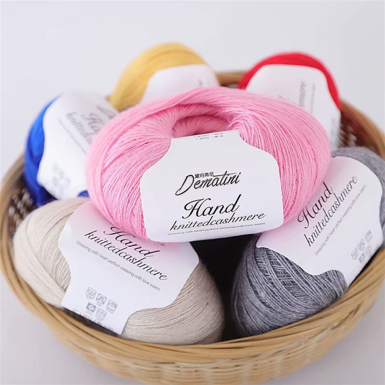 5 Pezzi Sciarpa a Mano a Maglia a Mano in Cashmere a Mano a Maglia (Color : 04 5 PCS)
