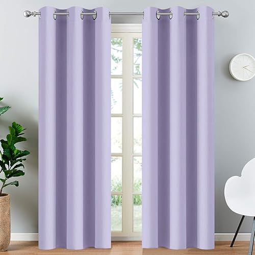 Yakamok - Cortinas blackout para habitación, con ojales, térmicas, para oscurecer la habitación o sala, juego de 2 paneles