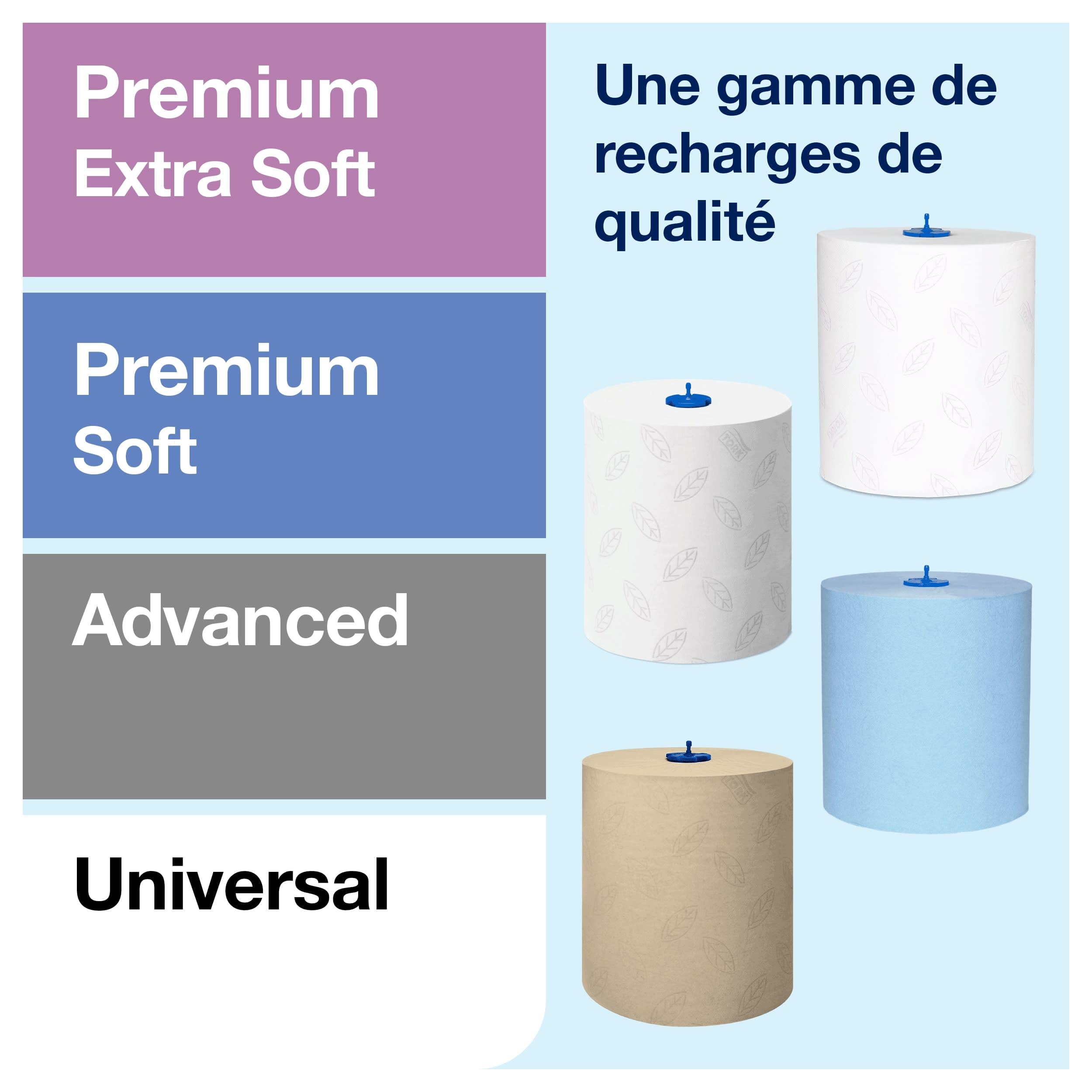 Tork Matic, Distributeur murale pour rouleau d'essuie-mains noir H1, distribution feuille à feuille, gamme Elevation, 551008