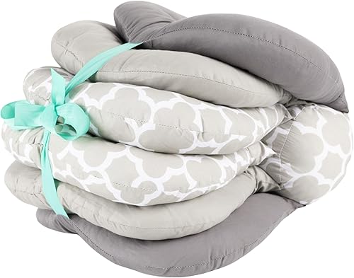 Miniatura 5 de Almohada de lactancia para lactancia materna y biberones, ideal para alimentar recién nacidos de 0 a 5 meses, 100% algodón, cojín de apoyo ajustable