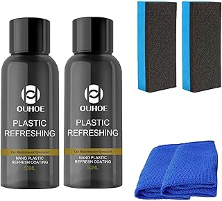 Auyuiiy Ouhoe Plastic Refreshing, Nano Plastic Refreshing Coating, Plastic Revitalizing Coating Agent, Car Plastic Parts Refurbish Agent for Car, 50ML (2PCS)