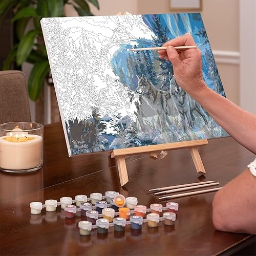 Miniatura 271 de Ledgebay - Pintura por número para adultos – Kits de pintura por números, pintura sin arrugas por números para adultos principiantes, 12 x 16