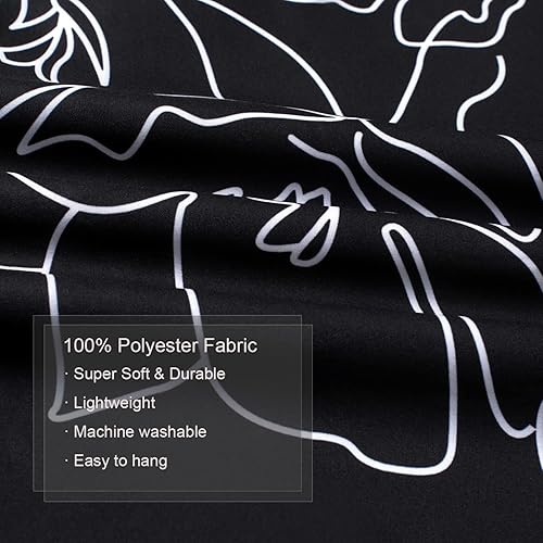 Miniatura 5 de Miytal Tapiz de línea de arte abstracto, flor de mujer simple con mariposa para colgar en la pared, tapices modernos y minimalistas estéticos