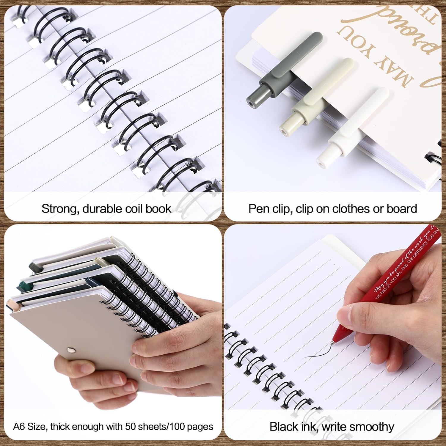 Honoson 20 Sets/40 Pcs Valentines Employee Gifts May You Be Proud The Work Notebook with Ballpoint Pen Inspirational Journals Office Valentines Thank You Gifts for Team Coworker Staff (Bright Color) - Image 3