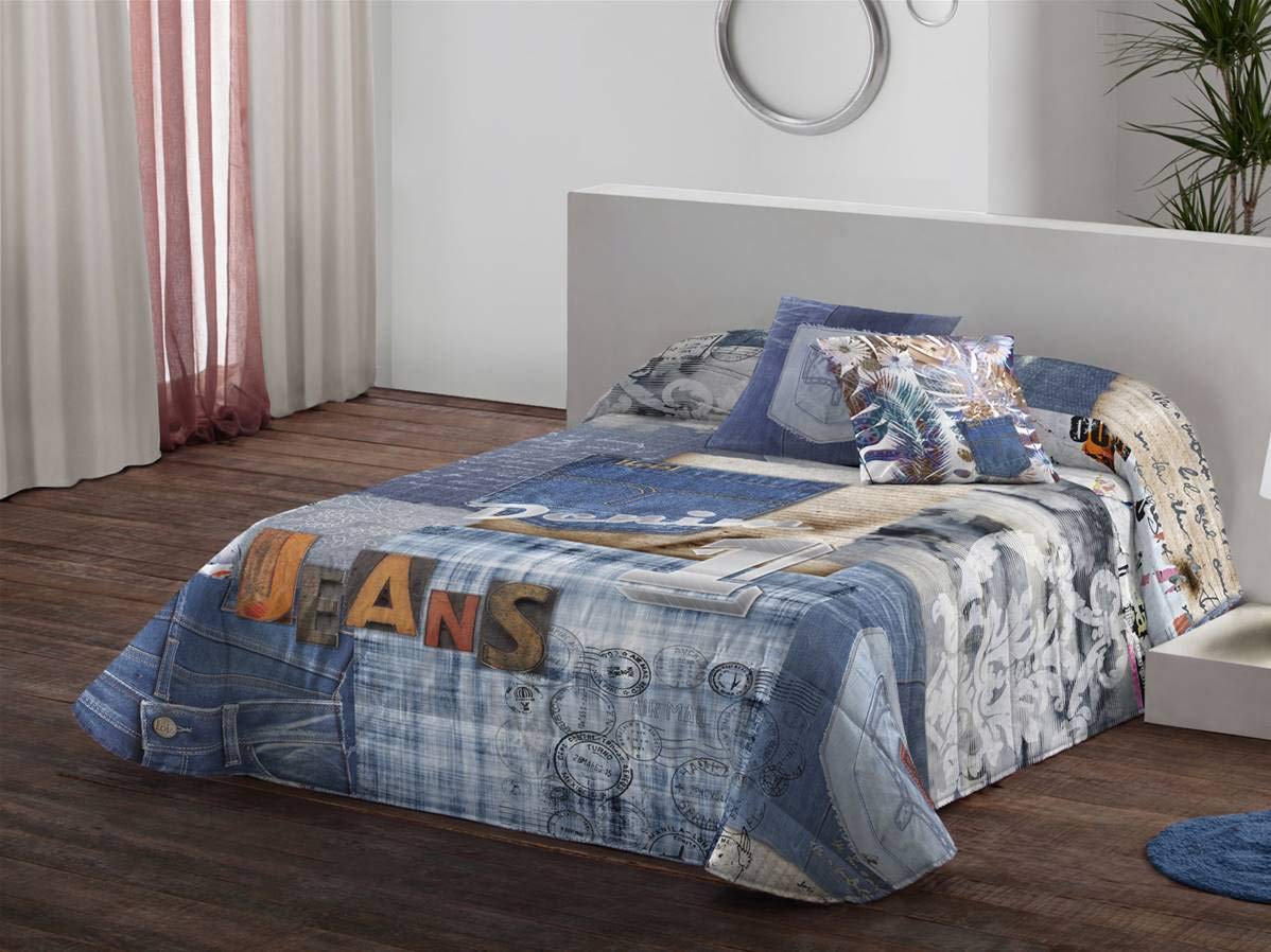 Duvet réversible lit 135/150 couette bicolore Patch Lois Sedalinne
