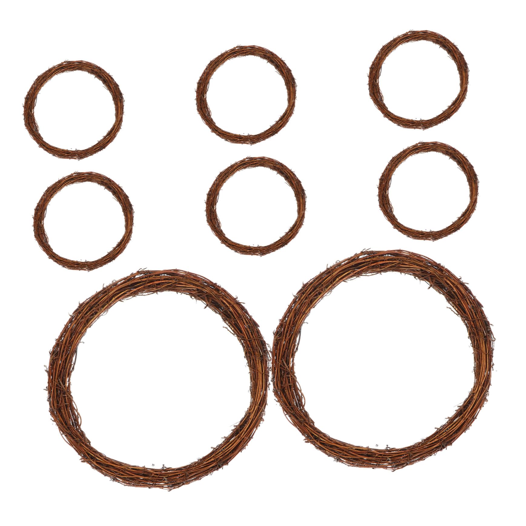 LIFKOME 8 Sztuk Pierścień Circle Rama w wieniec kwiatowych Brown