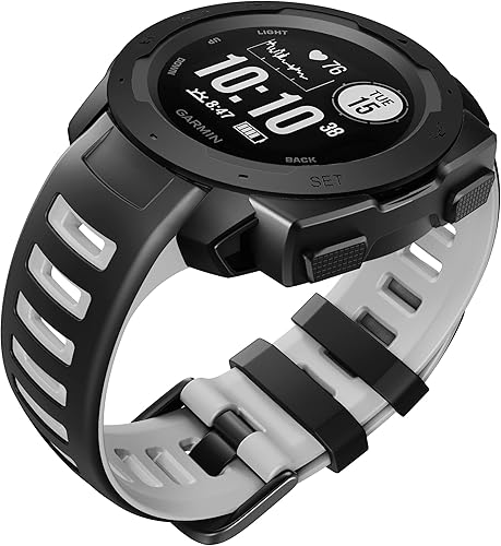 ANCOOL Compatible con Garmin Instinct 2 Band, correa de silicona suave de repuesto para Garmin Instinct Tide/Esports/Solar/Smartwatches tácticos,