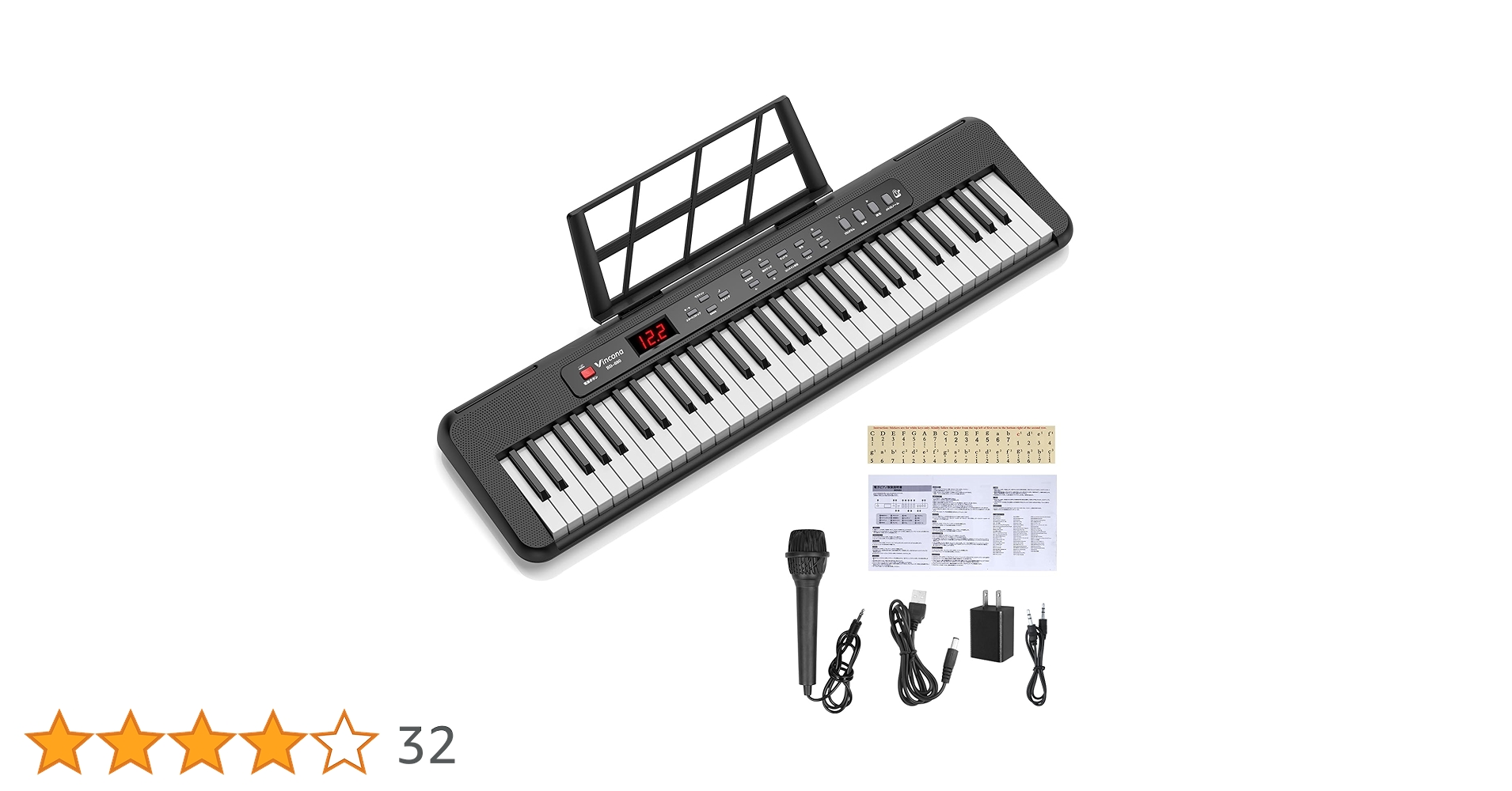 電子キーボード 61鍵盤 初心者向け 電子ピアノ メトロノーム 日本語 電子キーボード 61鍵盤 初心者向け 電子ピアノ メトロノーム 日本語