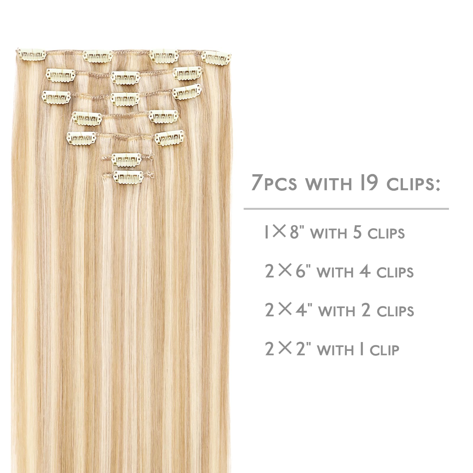 WENNALIFE Clip in Hair Extensions Human Hair 16 Inch 120g 7pcs Dark Brown Hair Extensions Clip in for Women Real Human Hair Double Weft Rallonge Cheveux Humain Extension Real Hair Extensions — view 217