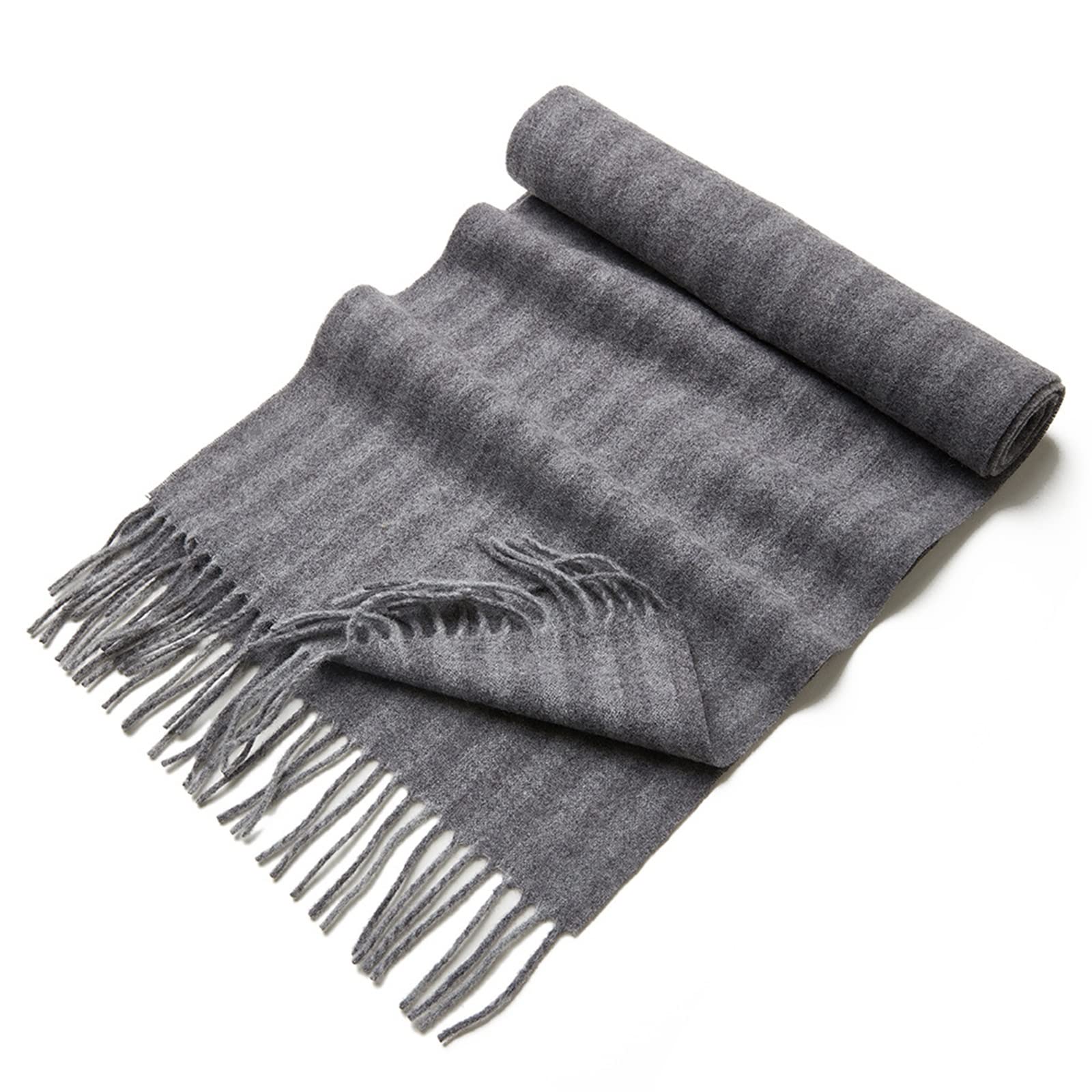 Bufanda de Invierno Para Hombre Bufanda de invierno suave y cálida a rayas con flecos