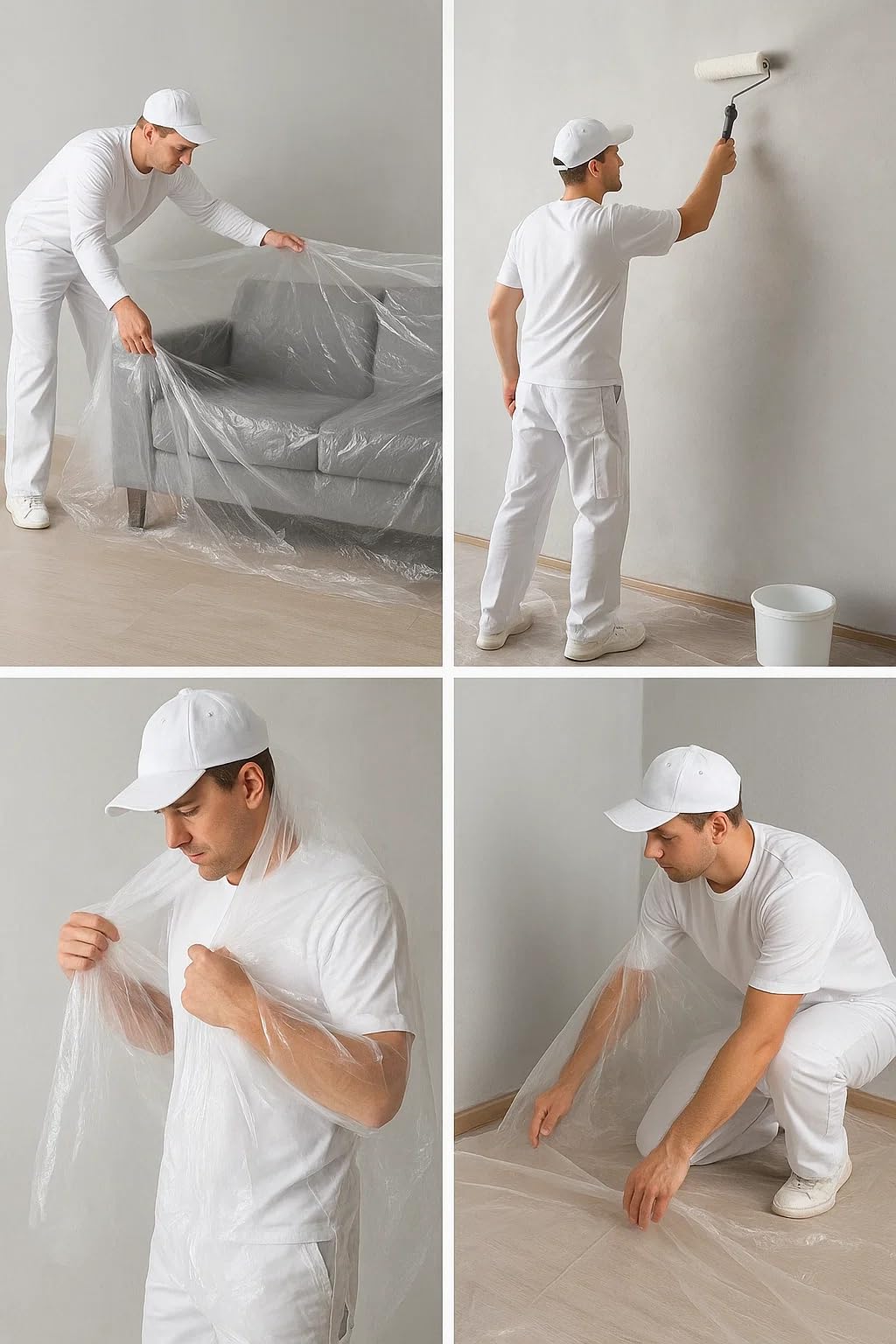 Proalet Hışır Örtü, 4x5 Metre, 20 m², Toz Geçirmez, Su Geçirmez, Dış Mekan Koruma Örtüsü, Boya Koruma, Bahçe, Badana, Şantiye, Zemin Koruyucu Kaplama, Branda