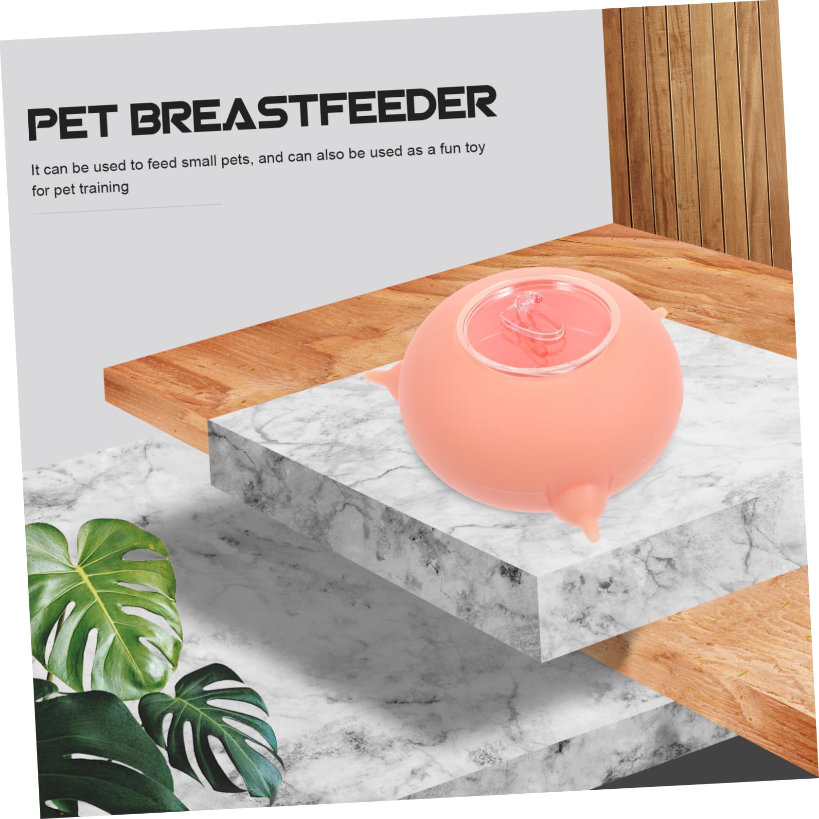 INOOMP Biberon per Cuccioli Riutilizzabile in Silicone Rosa, Facile da Conservare, Accessorio per L’Allattamento e Allenamento di Piccoli Animali Domestici