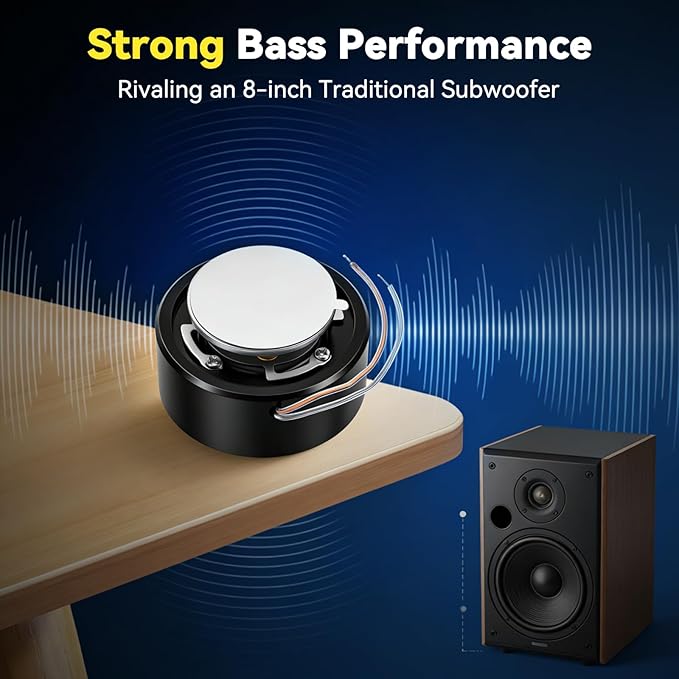 Altavoz resonante 50 mm, 4Ω 50 W, transductor de vibración de graves, 2 pulgadas, altavoz de frecuencia completa miniatura 2