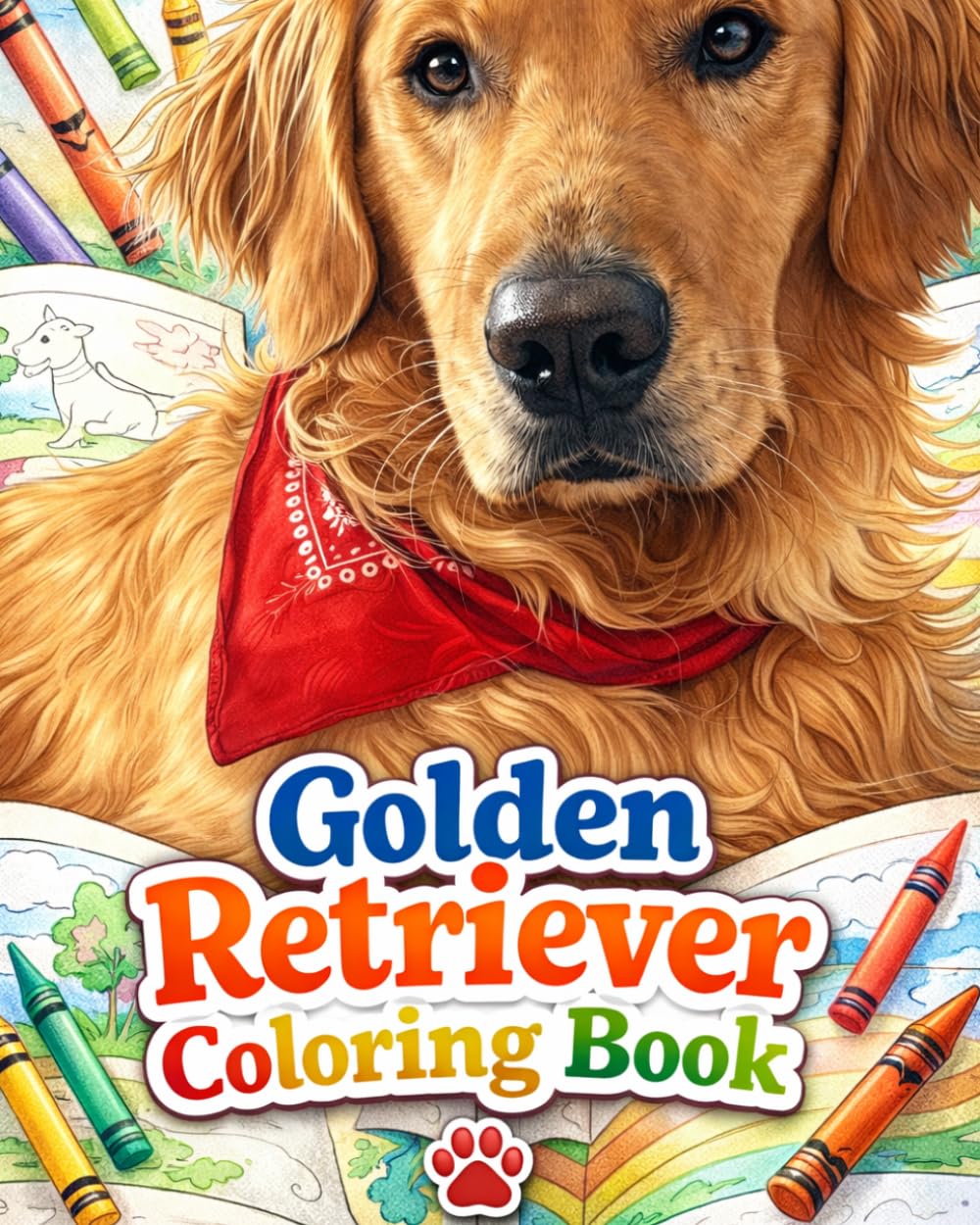 Golden Retriever Coloring Book