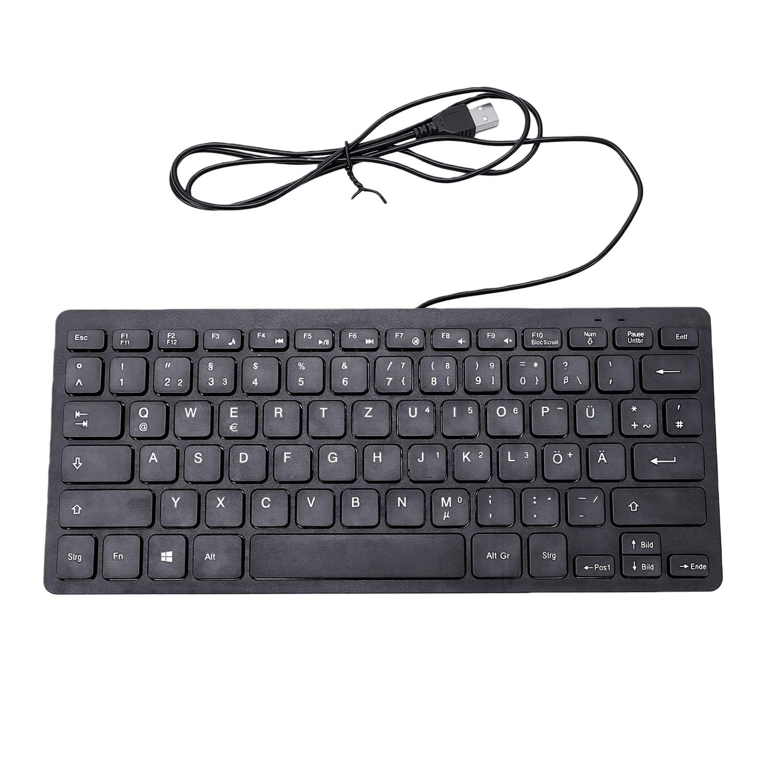 Teclado USB con cable de 1,35 M y 78 teclas, conexión plug and play para laptop 8