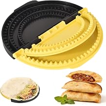Empanada Maker Press, 3-in-1 Tortilla Sealer with 3 Interchangeable Plates 14cm 18cm 21cm, Quesadilla Press & Burrito Maker, Tortilla Crimper with Leak-Resistant Seal, Wrap Maker