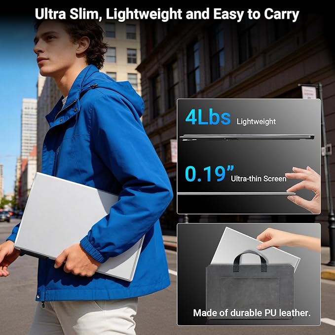 Monitor Extensor Triple 15.6 FHD IPS Portátil para Laptop miniatura 9