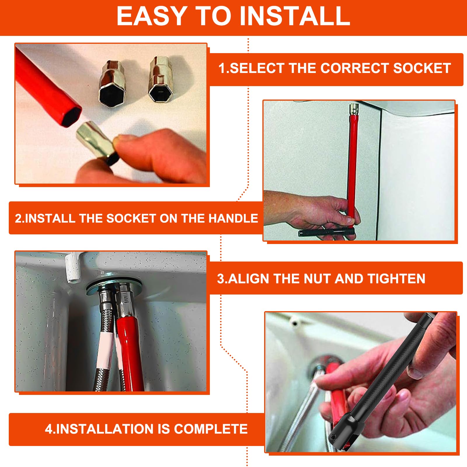 Chiave Idraulica Per Tubi Tenditore Per Lavandino Bagno - Chiave - Foto 10