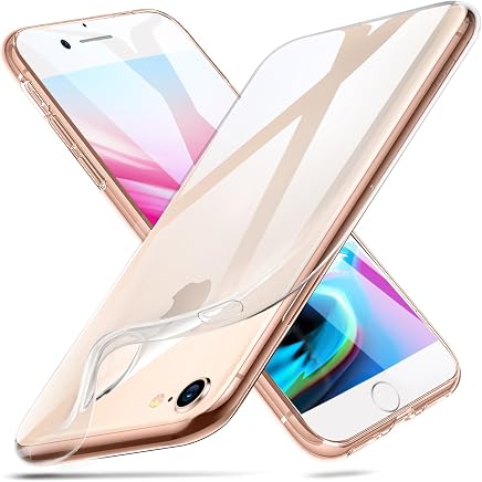 ESR Funda para iPhone 8 /iPhone 7 Carcasa Suave TPU Gel [Ultra Fina] [Protecci?n a Bordes y C?mara] [Compatible con Carga Inal?mbrica] ?Transparente