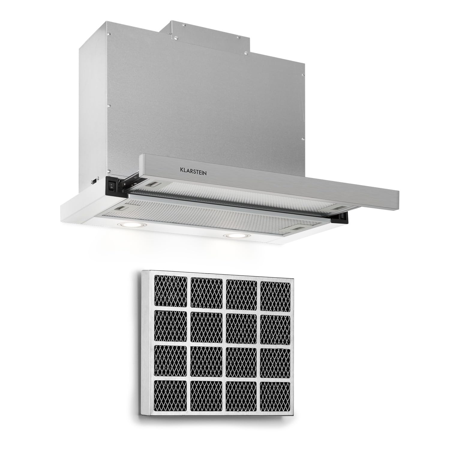 KLARSTEIN Mariana - Filtro ai Carboni Attivi, Filtro per Cappa aspirante, Accessorio, Pezzo di Ricambio, 20 x 2 x 17 cm (LxAxP), Cappa da Cucina, Filtro a Carbone
