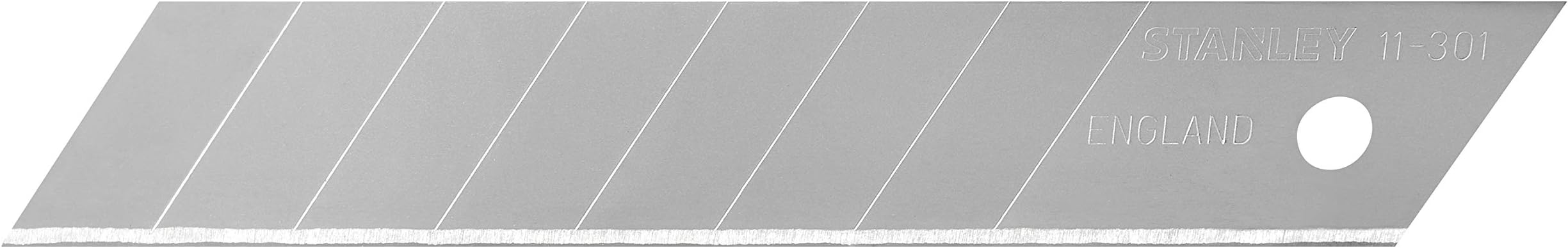 STANLEY Snap Off Blades, 10 per Package, 18MM, 0 11 301
