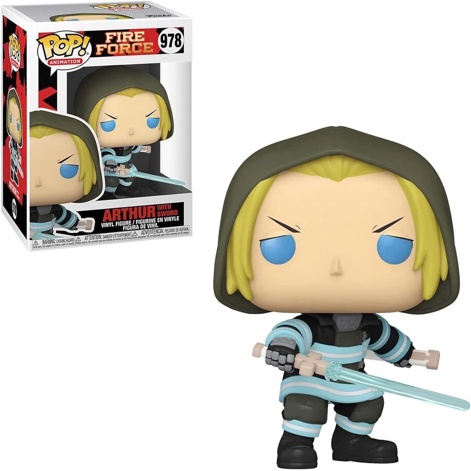 POP Fire Force - Arthur with Sword Funko Vinyl Figure (Bundled with Compatible Box Protector Case)