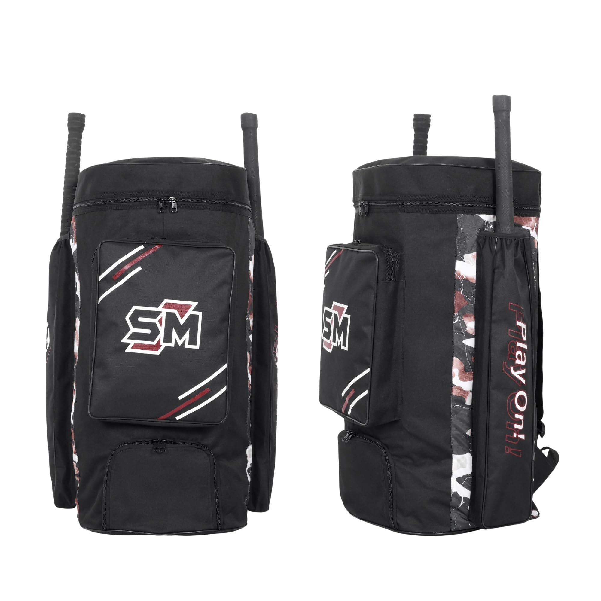 SM Pro Duffle Cricket Kit Bag | Dual Bat Pockets | Ripstop Hard-Wearing Fabric | Lockable U-Zip | Rust-Proof Runners | Studded Base Protection | Full Kit Storage-image-9