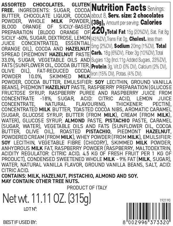 Venchi - Murrine Gift Box with Assorted Chocoviar Chocolates and Roasted Cacao Nibs, 11.11 oz, Gluten-Free, No Artificial Colors or Preservatives, Gift Idea - Image 2