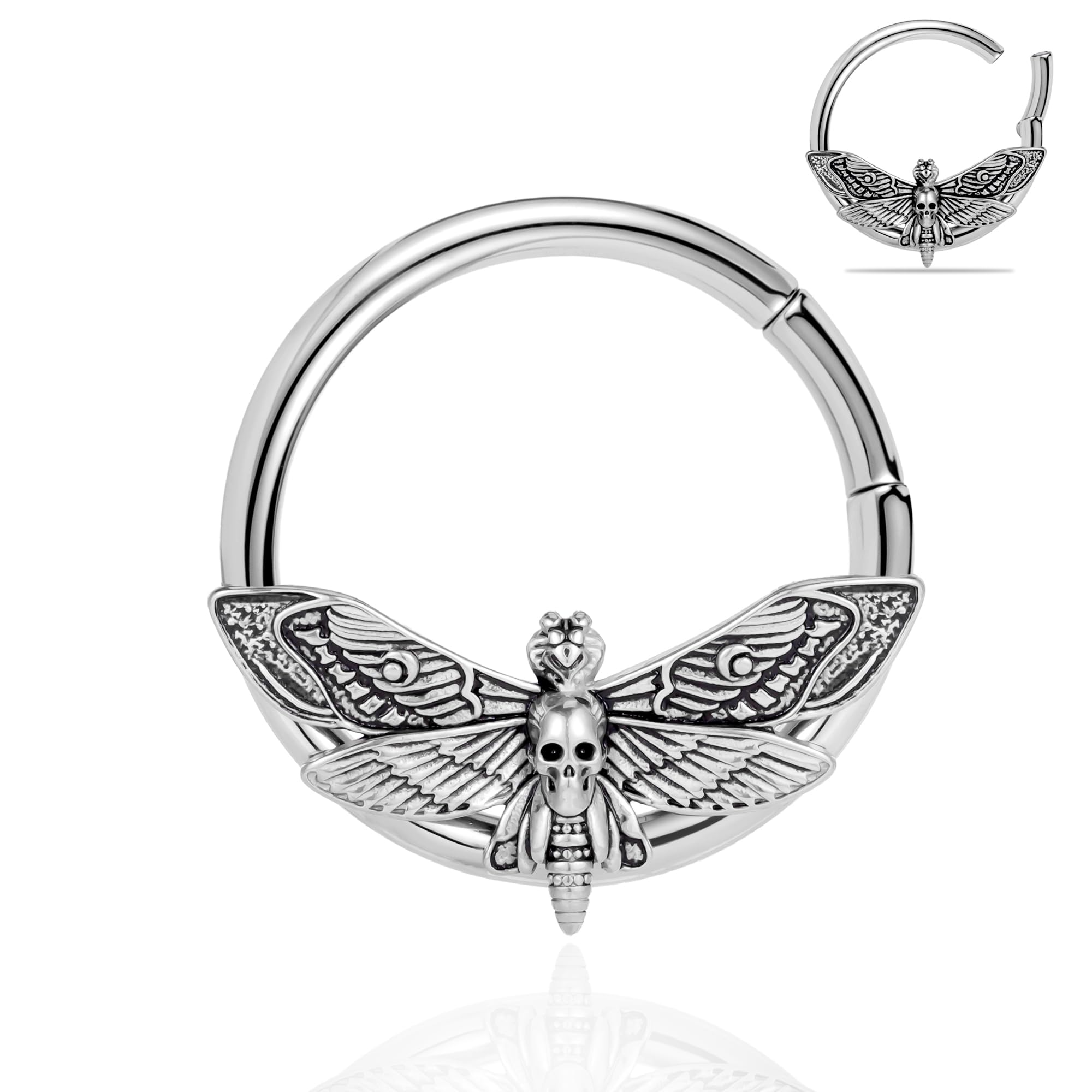 Vankula Pesi per Lobi Peso Dilatatori lobo orecchie ear weight in Acciaio inossidabile Tarma piercing espansori Gioielli Uomo Donna 5mm(4G) Argento