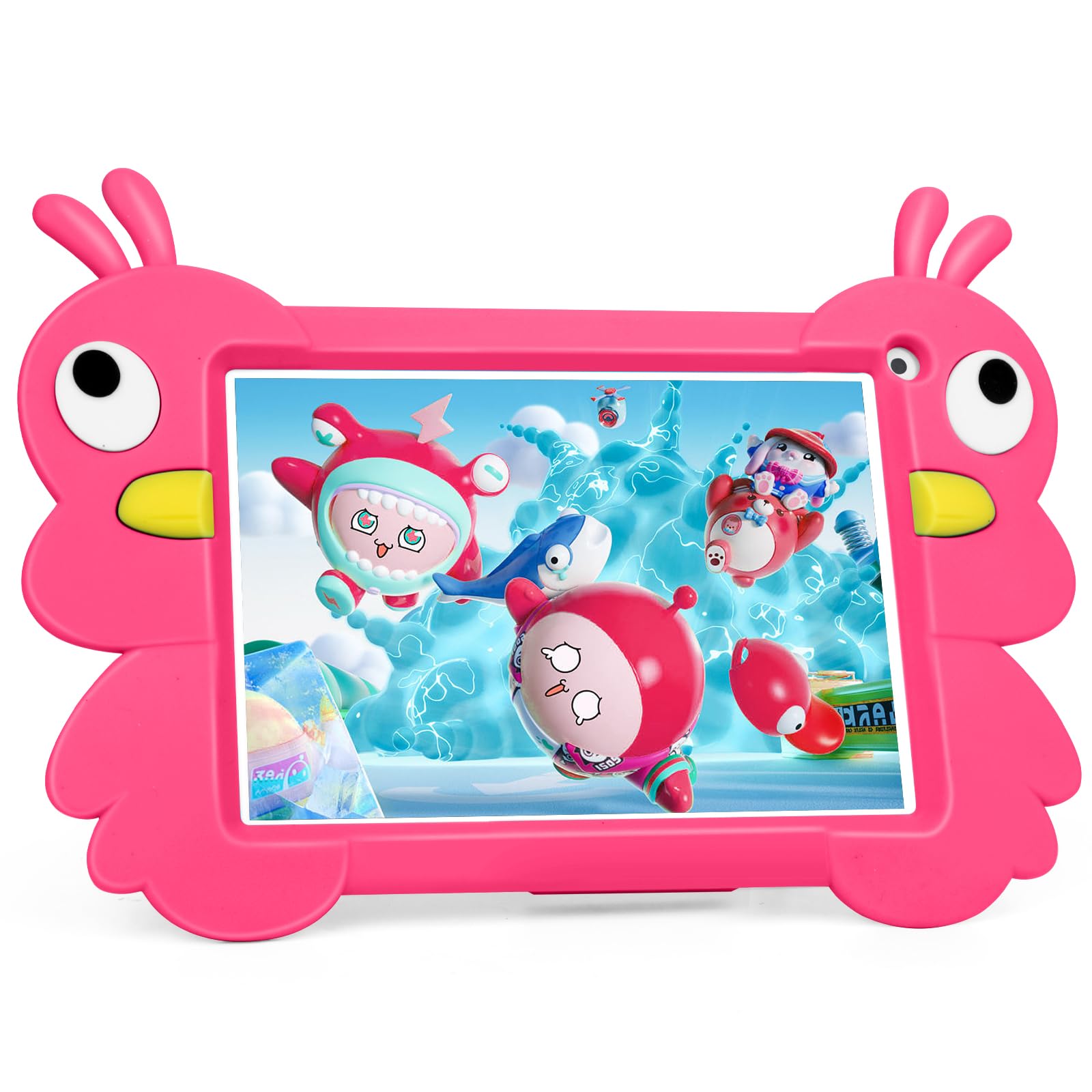 Kids Tablet 7IN Toddler Tablet for Kids Learning, 32GB Android Tablet for Toddlers Educational, Children's Tablet with WiFi Parental Control, Shockproof Case, Kids App for Toddler Boys Girls (Roser)