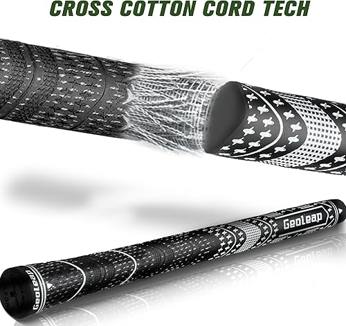 Miniatura 3 de Geoleap Juego de 13 agarres de golf con cintas y con todos los kits de reparación para elegir, agarres híbridos para palos de golf, estándarmediano,