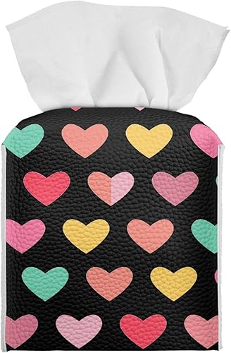 Miniatura 9 de Boatee Cubierta de caja de pañuelos, Feliz Acción de Gracias Naranja Cuadrado de Cuero PU Caja de Pañuelos, Estuche de pañuelos Moderno Organizador