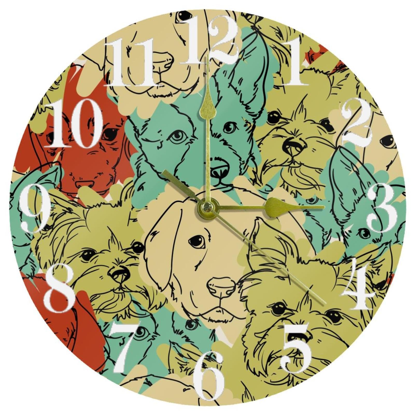 Horloge murale silencieuse à quartz Treeier fonctionnant à piles pour maison et bureau