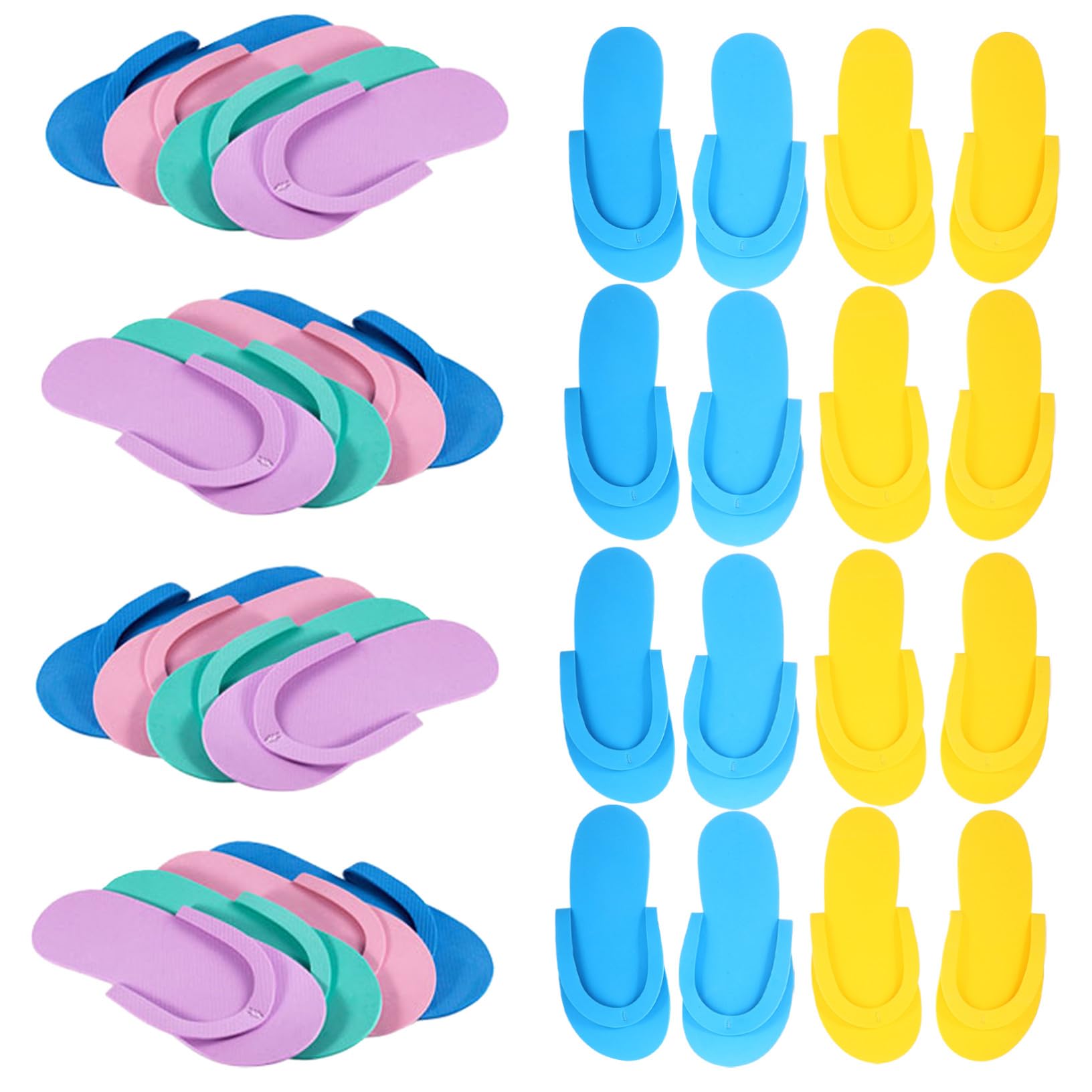 24 paia Pantofole Usa e Getta in EVA Leggere Antiscivolo per Pedicure Spa e Hotel Infradito Monouso per Ospiti Comode e Igieniche per Viaggi e Piscina