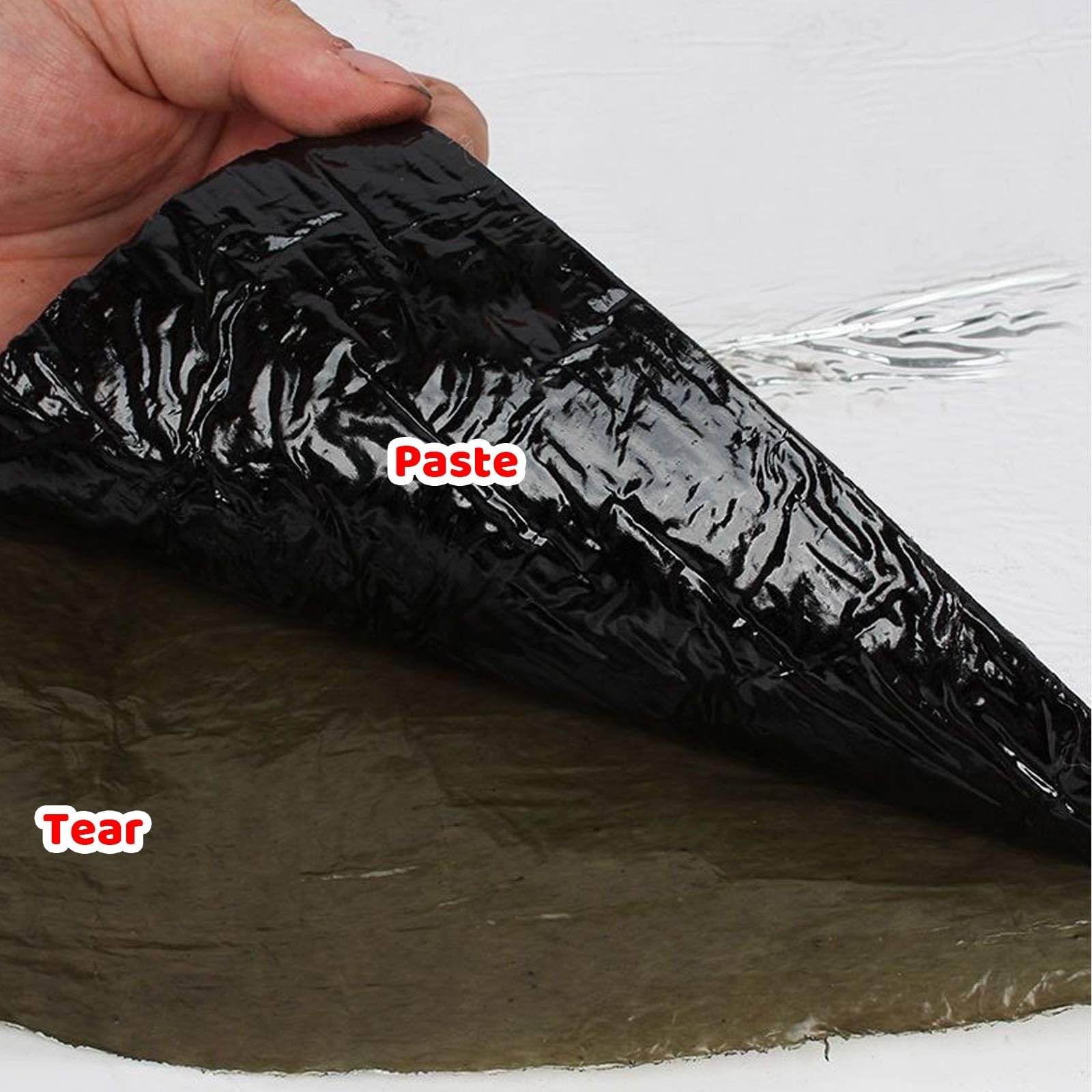 Cinta para Reparación Autoadhesiva Bituminosa, Cinta de Sellado Impermeable de Aluminio Rollo Adhesivo de Tela Asfáltica para Grietas en la Superficie Ventana(30cmW x 1.50mmT x 10mL)