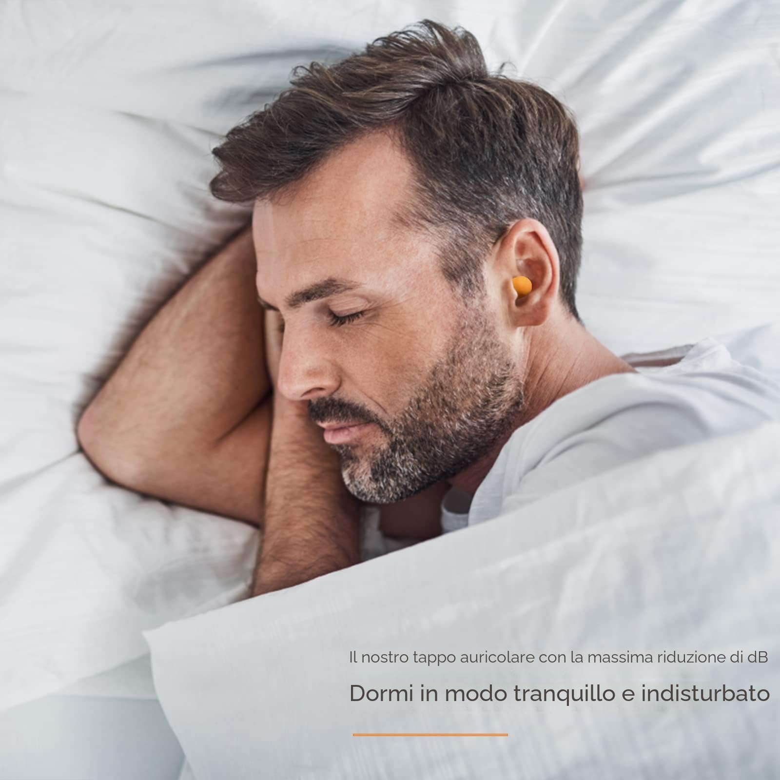 Tappi Orecchie Dormire, 60 Paia Tappi Per Le Orecchie In Spugna Schiuma, Con Custodia Portatile, 38db SNR Ear Plugs, Per Insonorizzanti, Dormire, Studia, Lavoro