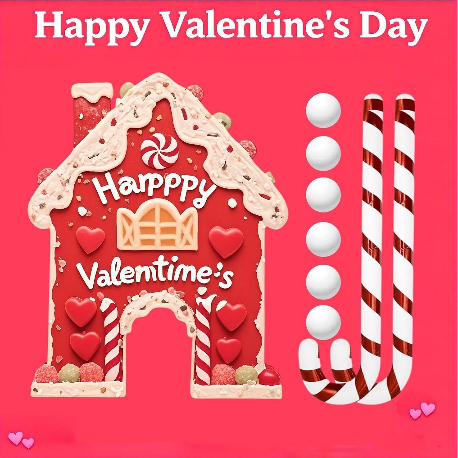 Gingerbread Golf Game Set - Festive Indoor Putting Game with Candy Cane Clubs and Balls | Fun Holiday Party Activity for Valentine’s Day Birthday Home Living Room Family Night Ensuring Joyful