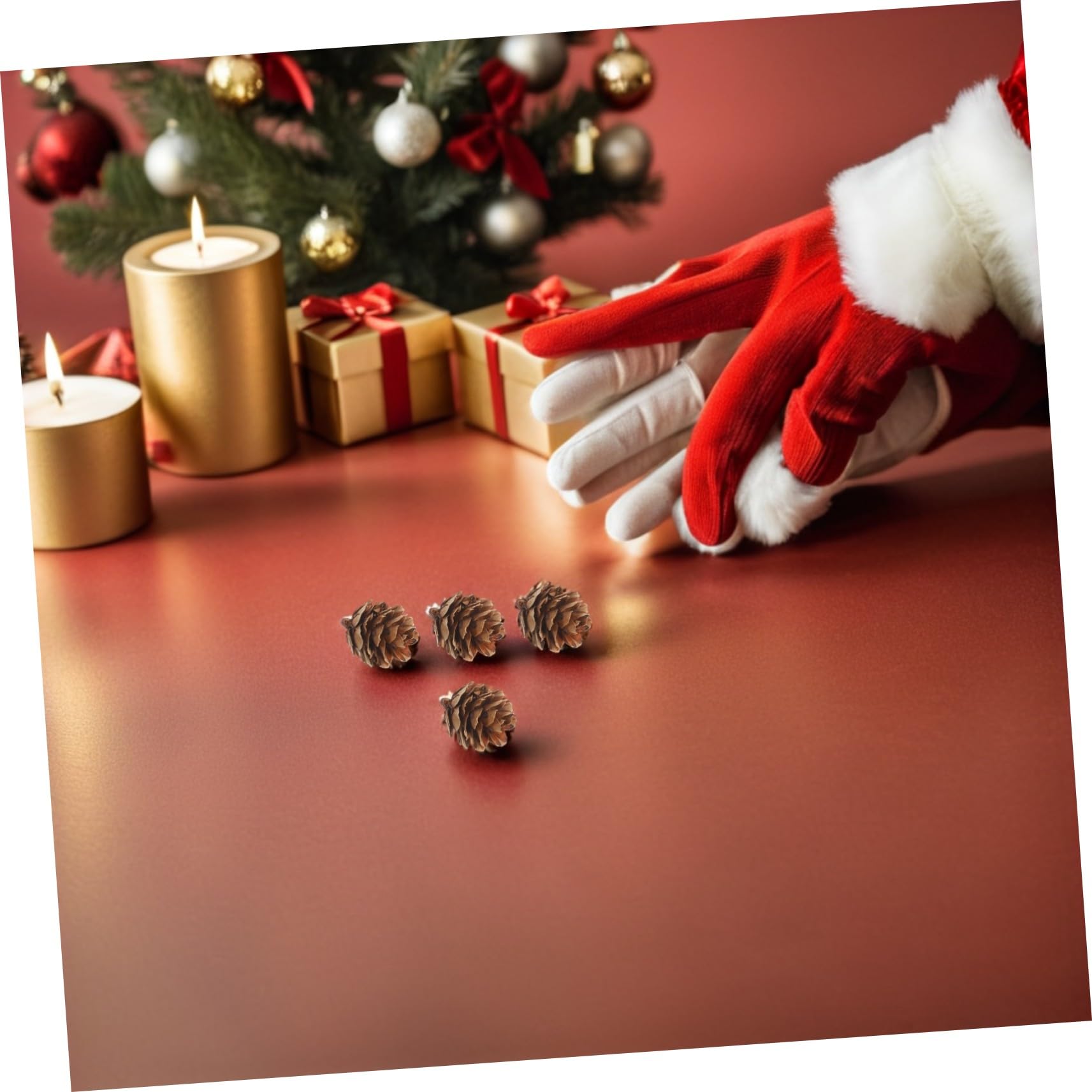 TOYANDONA Natürliche Tannenzapfen Weihnachtsdeko im Rustikalen Stil 1 Kasten mit 450 Exquisit Gefertigten Kiefernzapfen für Weihnachtsbaum und Festliche Dekorationen