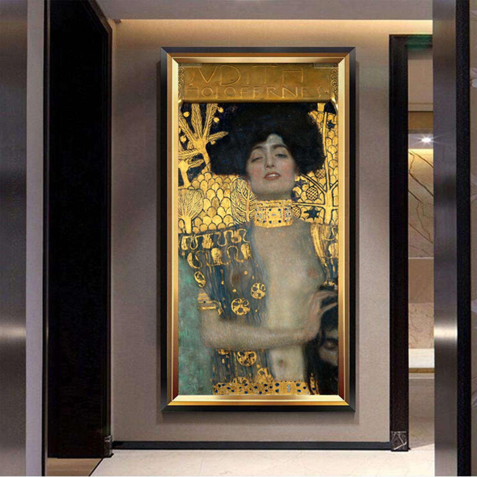 Gemmii Frameless Canvas Prints Wall Art Large Judith And Holofernes By Artist Gustav Klimt Classic Artwork Canvas Prints Painting Poster Wall Picture 70X100cm