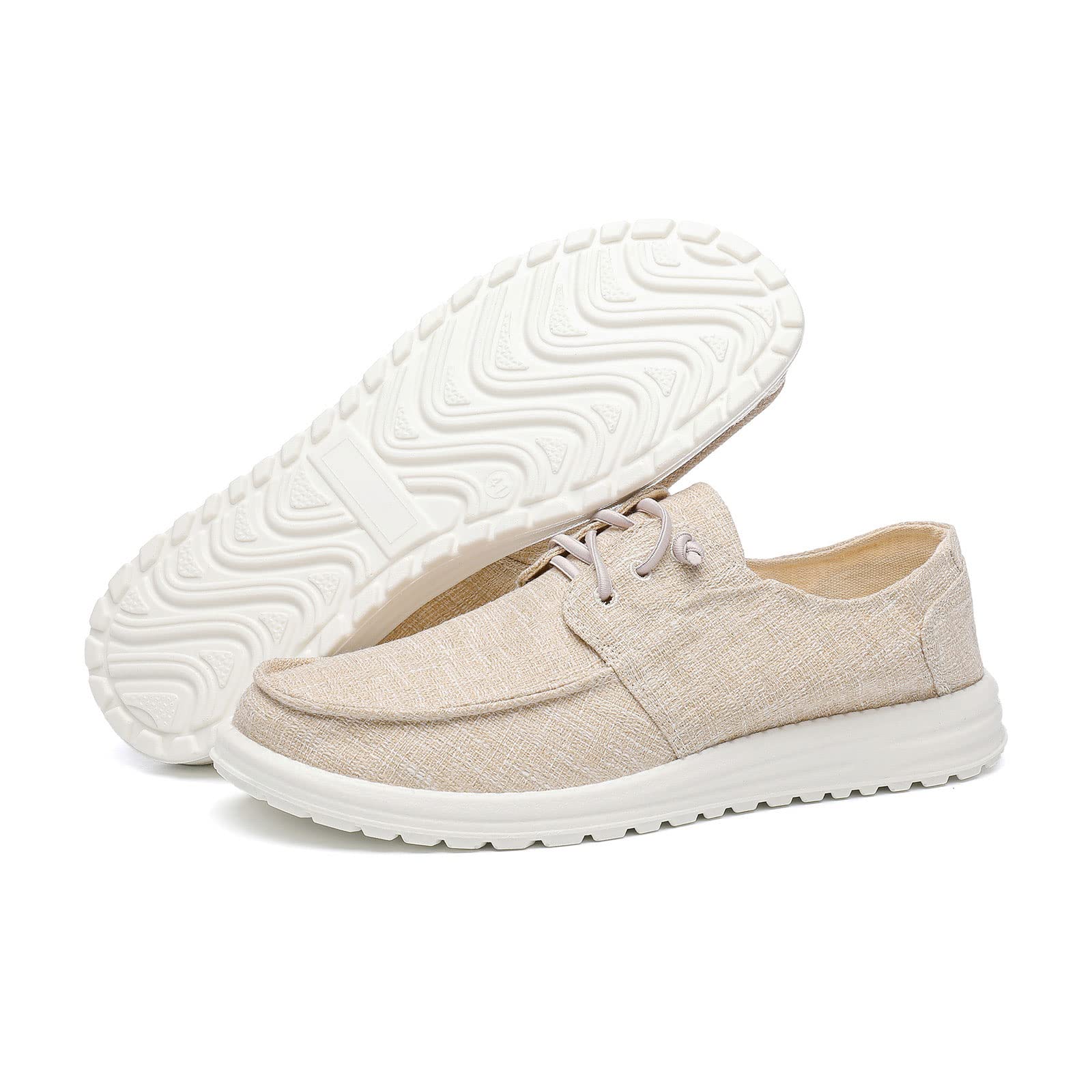 Betrue Herren Leichte Weiche Deckschuhe Baumwolle Canvas Loafer für Casual Anlässe