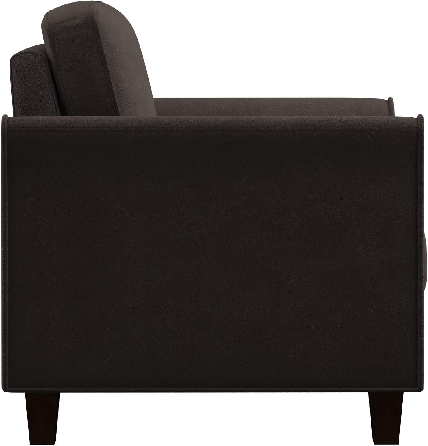 Studio Living Watford 35.4" Arm Chair, Traditional Style, Pocket Coil Comfort, Black Legs, Microfiber Fabric, Coffee