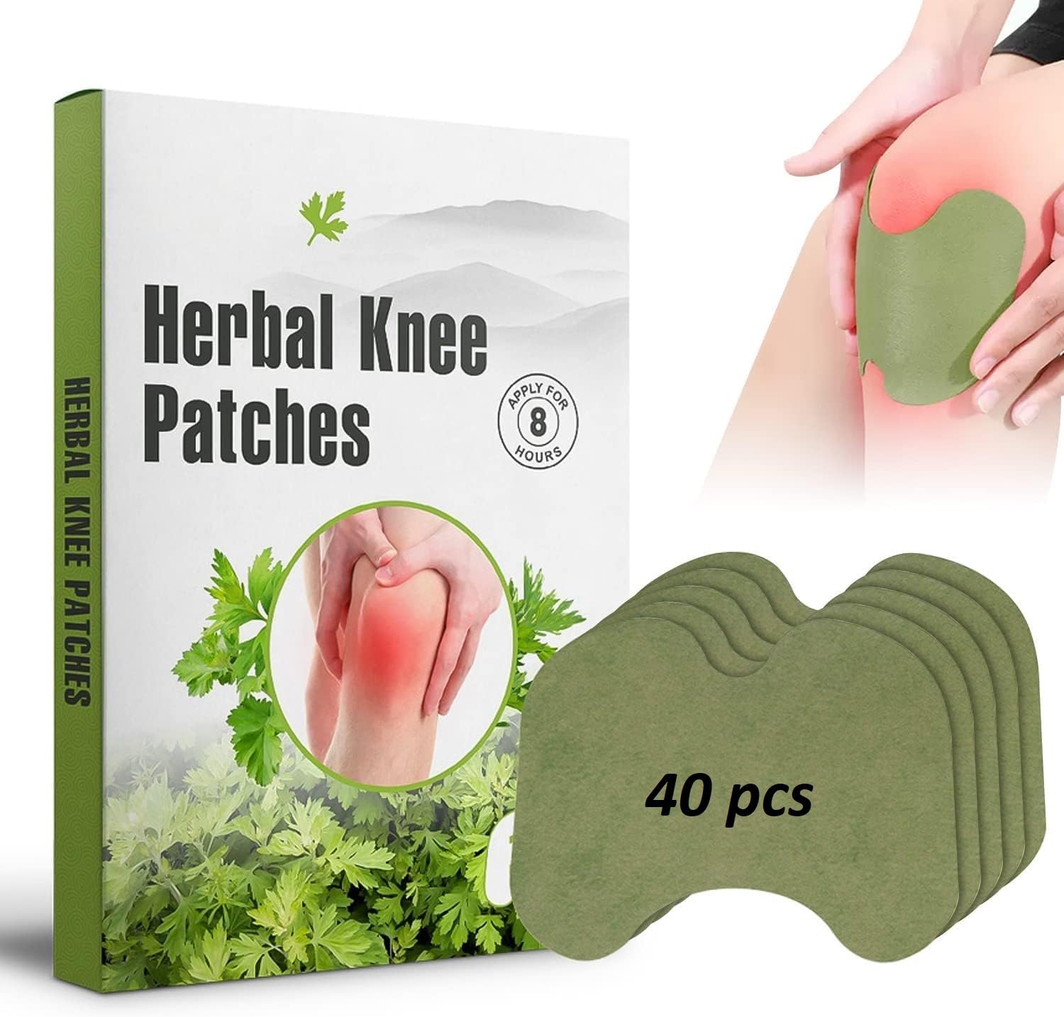 Padchaaya Herbal Knee Pain Relief Patches Arthritis Inflammation Patch Sticker | Instant Relief from Knee Pain | Joint Knee Pain Relief Products Natural Wormwood Extract Patch for Knee (40)