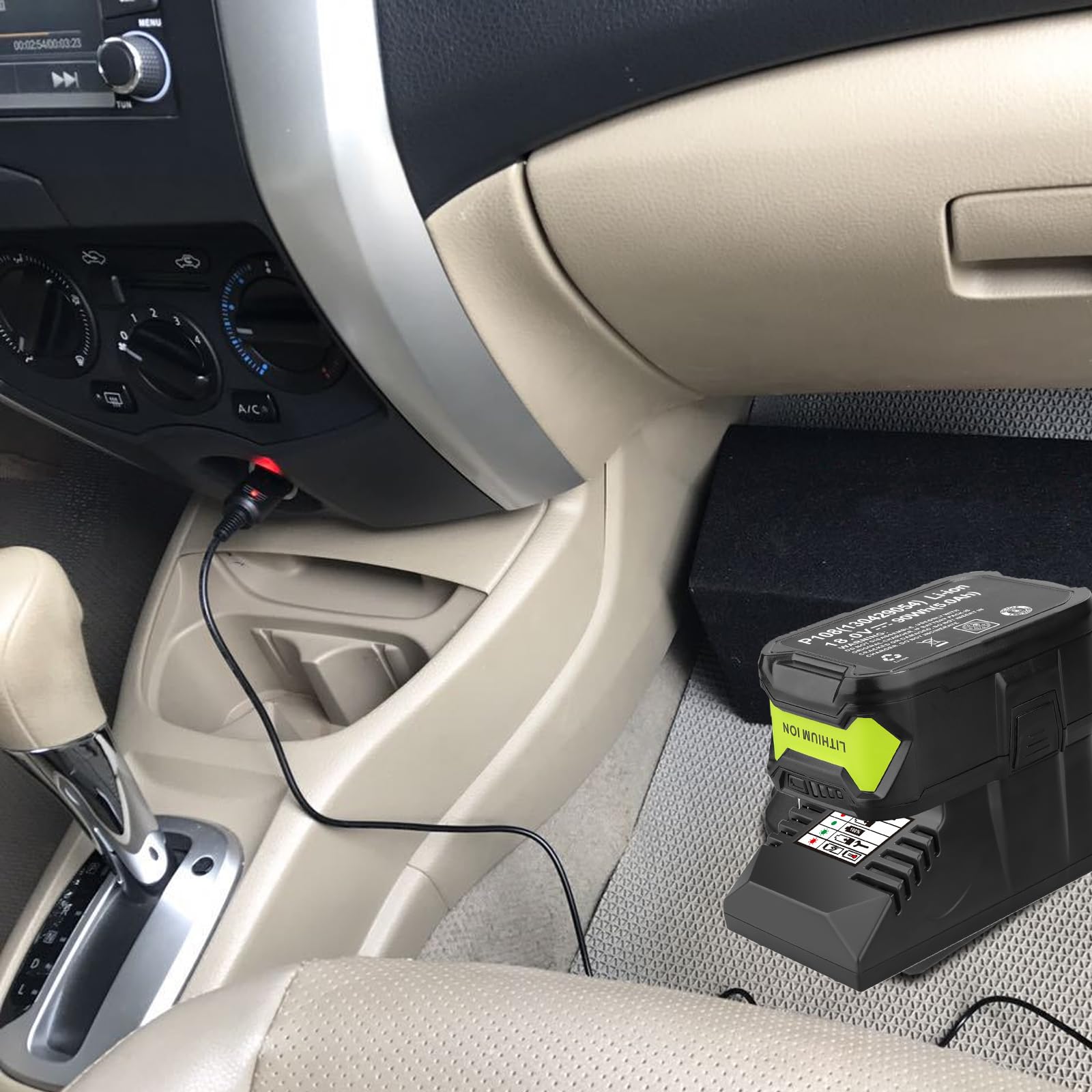 Amazon.com: for Ryobi 18V Battery Charger Replacement, Car Charger for Ryobi  18V Lithium ion & Ni-cad & Ni-Mh Battery with Cigarette Lighter Plug  Vehicle Charger : Tools & Home Improvement