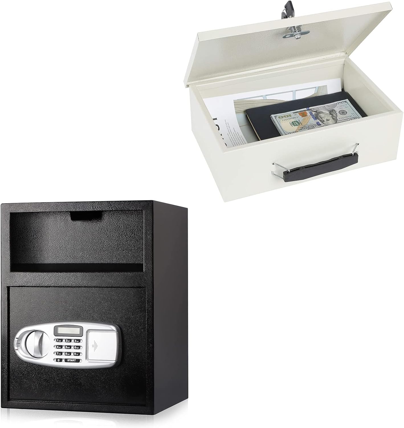 KYODOLED Digital Depository Safe Box, Electronic Steel Safe with Keypad, Locking Drop Box with